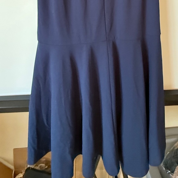 NWT JS Collections Celia Mixed Media Mermaid Gown Deep Navy Size 14 MSRP $298 - Picture 10 of 11